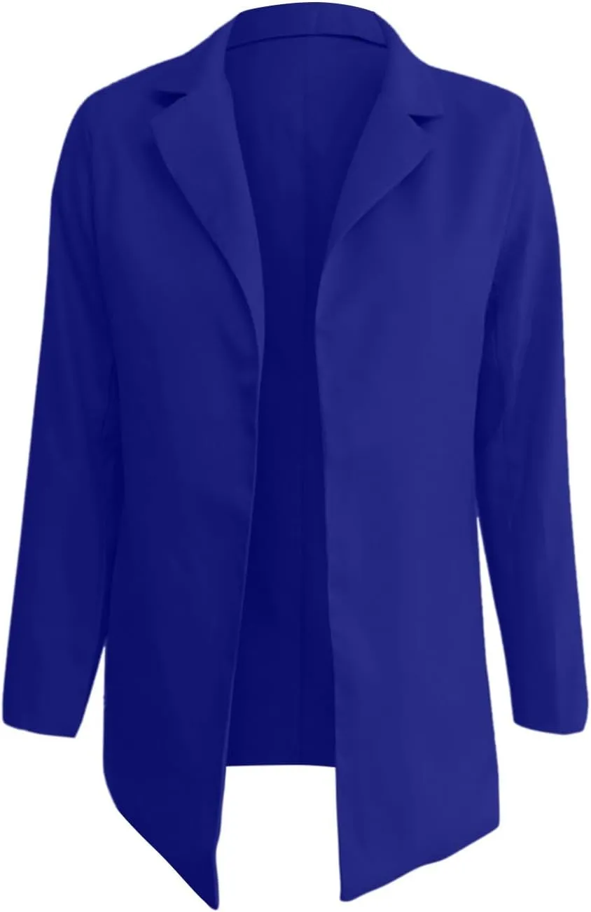 2024 Fall Blazers for Women Business Casual Solid Plus Size Blazers Jackets Open Front Work Office Blazer Coat