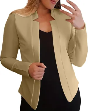 2024 Women Petite Blazer Dressy Casual Work Suit Jackets Cute Croppped Cardigan Lightweight Open Front Short Sport Coats