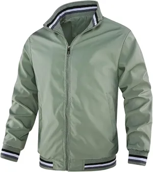 BIFUTON Winter Jackets for Men,Men's Lightweight Bomber Jacket Casual Spring Fall Windbreaker Zip Up Sportswear Coat Tops