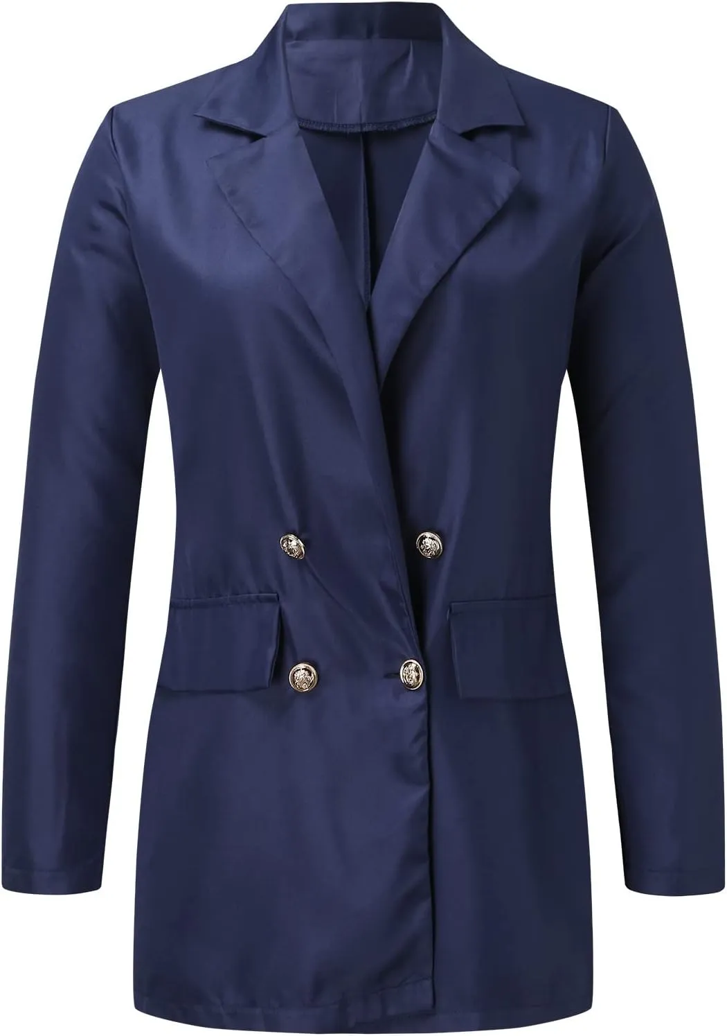 Blazer for Women Button 3/4 Sleeve Pocket Lapel Elegant Trendy Comfortable Solid Color Stylish Suit Jackets