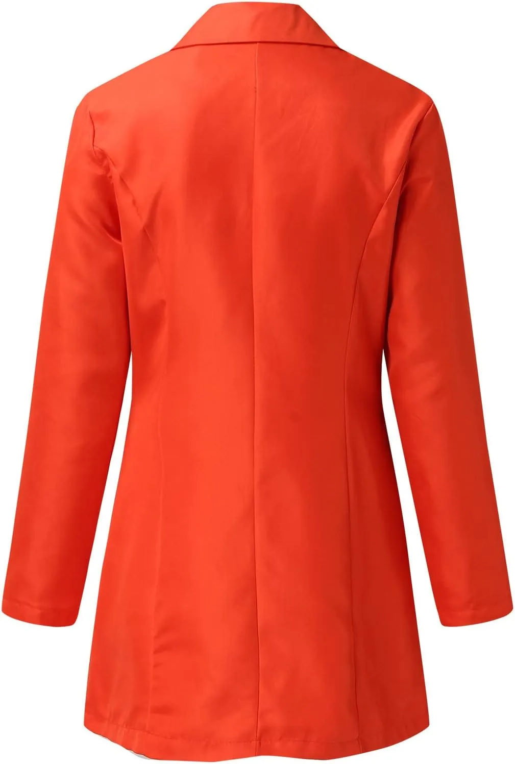 Blazer for Women Button Long Sleeve Lapel Pocket Mid-Length Style Casual Business Outdoor Simple Dressy Suit Jackets