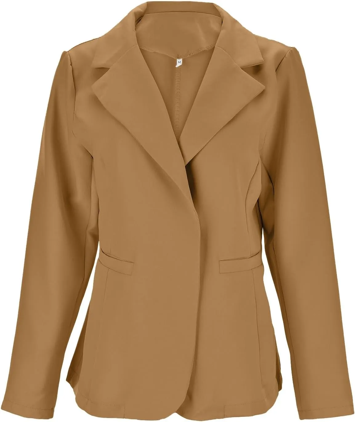 Blazer for Women Lapel 3/4 Sleeve Pocket Elegant Temperament Casual Business Outdoor Solid Color Dressy Suit Jackets