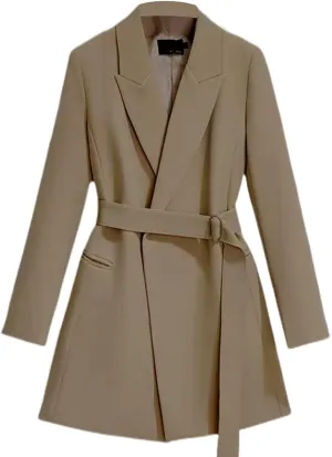Blazer for Women Trendy Waist-Tightening Tighten Waist Comfort Fit Elegant Temperament Simple Soft Fashion Work Suit