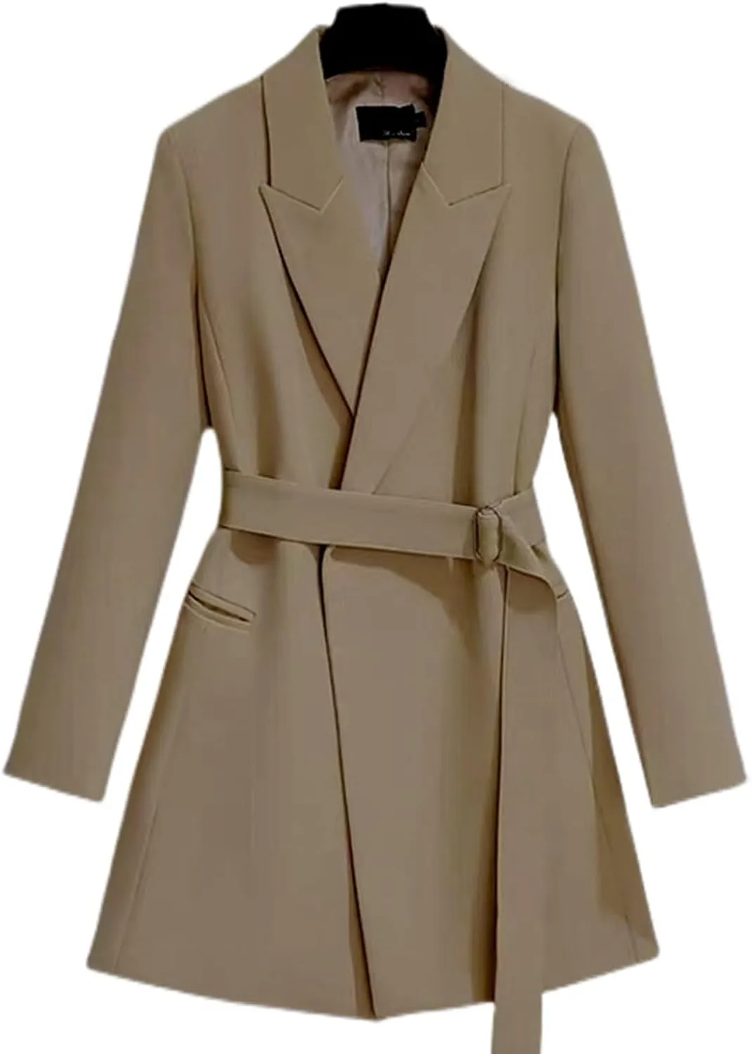 Blazer for Women Trendy Waist-Tightening Tighten Waist Comfort Fit Elegant Temperament Simple Soft Fashion Work Suit