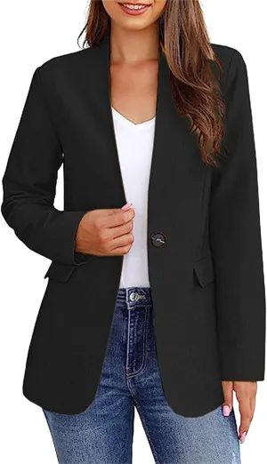 Blazers for Women Business Casual Suit Jackets Work Office Dress Blazer Trendy Elegant Lapel Long Sleeve Jacket