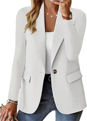 Blazers for Women Business Casual Suit Jackets Work Office Dress Blazer Trendy Elegant Lapel Long Sleeve Jacket
