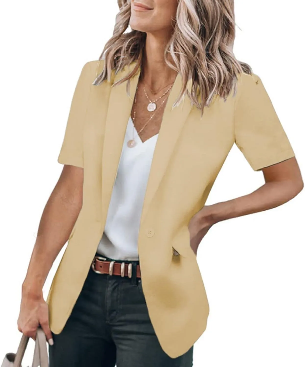 Blazers for Women Vest Sleeveless Blazers Lightweight Vests Business Casual Blazer Work Office Outfits Summer Jacket