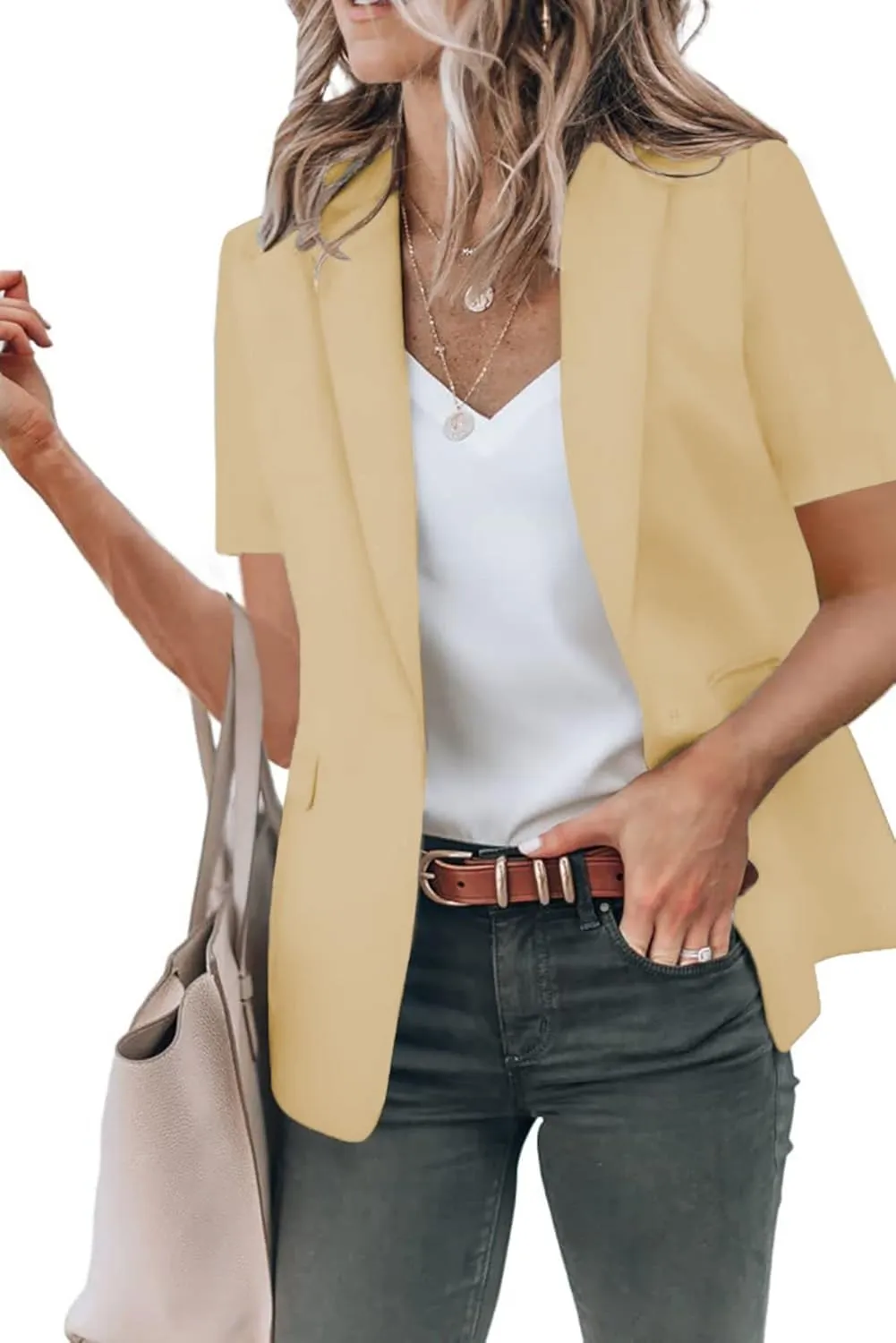 Blazers for Women Vest Sleeveless Blazers Lightweight Vests Business Casual Blazer Work Office Outfits Summer Jacket