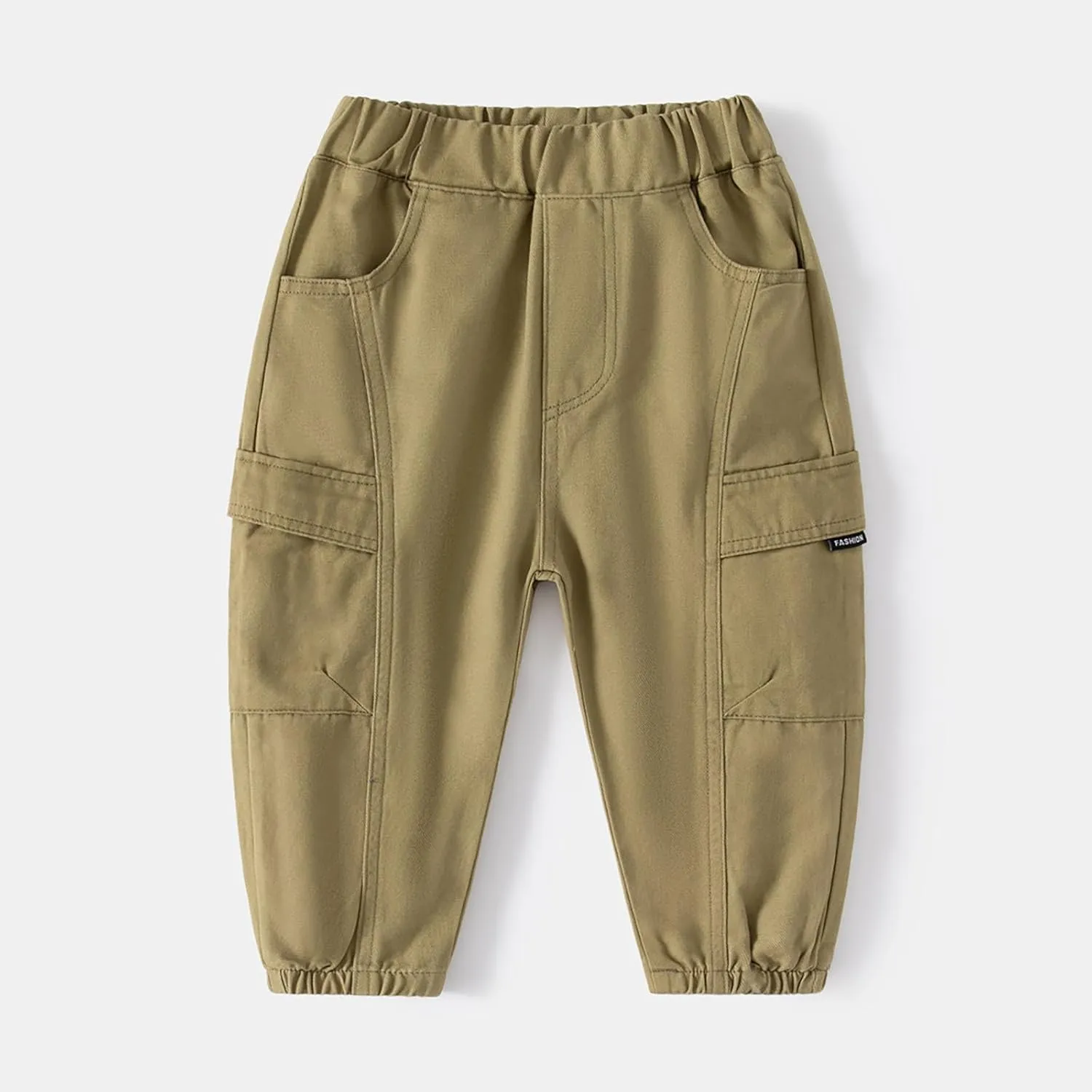 Boys' and Toddler Pull On Cargo Pants Baby Loose Long Pant with Pockets Boys Lightweight Joggers Sweatpants