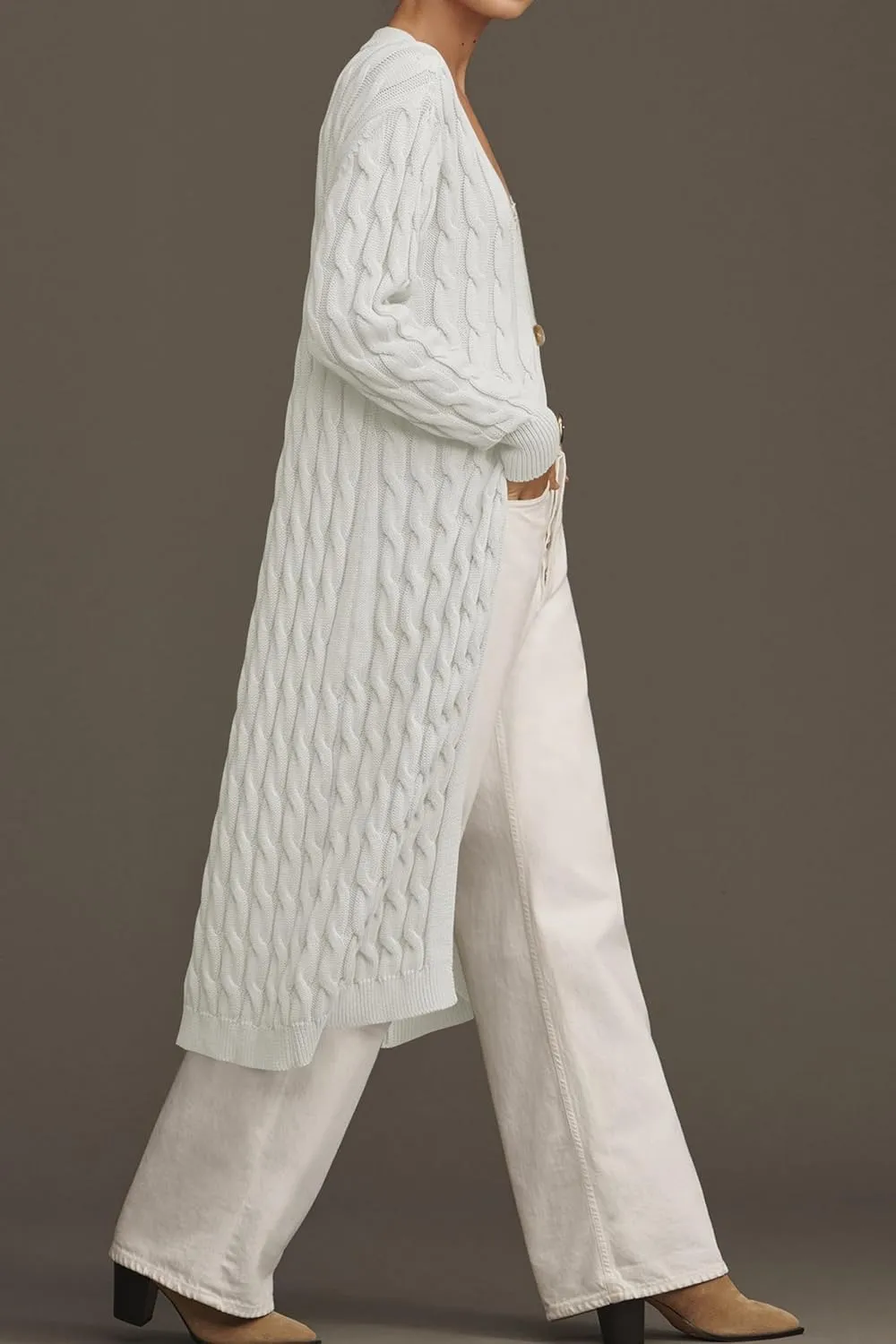 Cakulo Womens Long Cardigans Cable Knit Chunky Cardigan Sweaters Trendy Open Front Fall Sweater Coats 2025