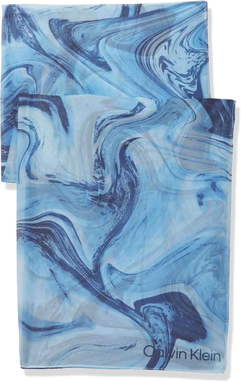 Calvin Klein Womens Printed Oversized Lightweight Scarf