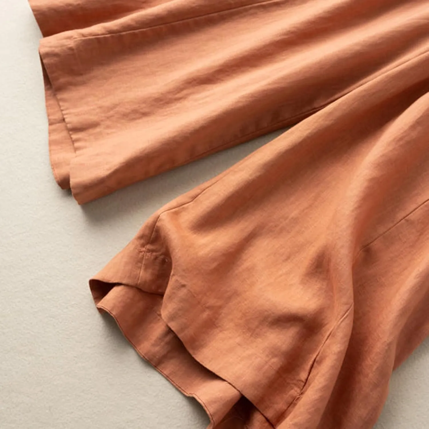 Capri Pants for Women Flowy Beach Pants Summer Elastic Pants Linen Palazzo Pants Workout Soft Pants Trousers