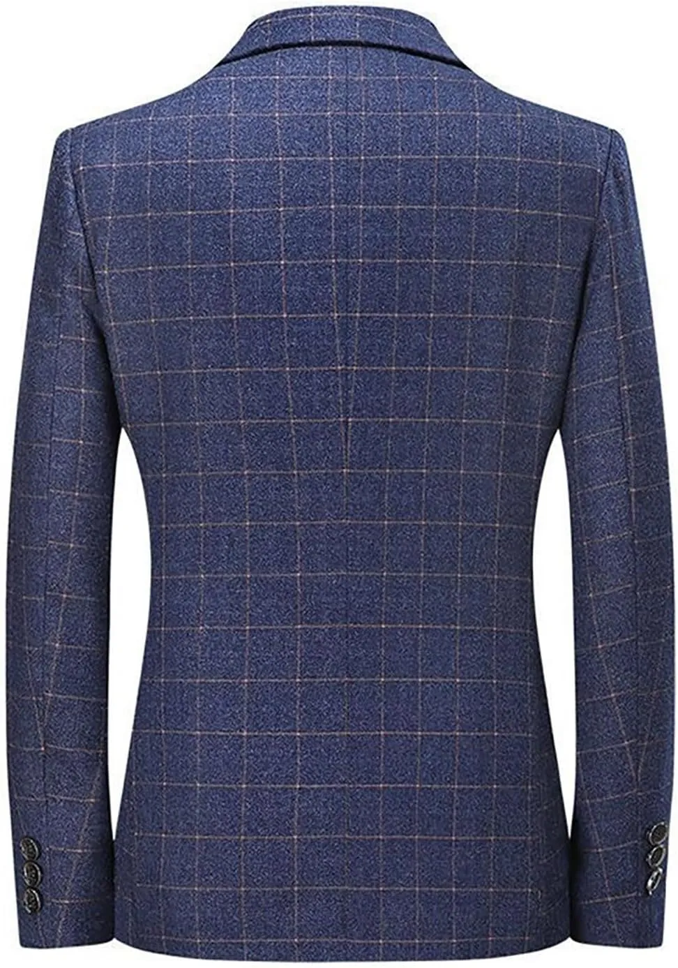 Casual Business Blazer for Men Two Botton Slim Fit Plaid Suit Jacket Unlined Lightweight Formal Daily Sport Coats