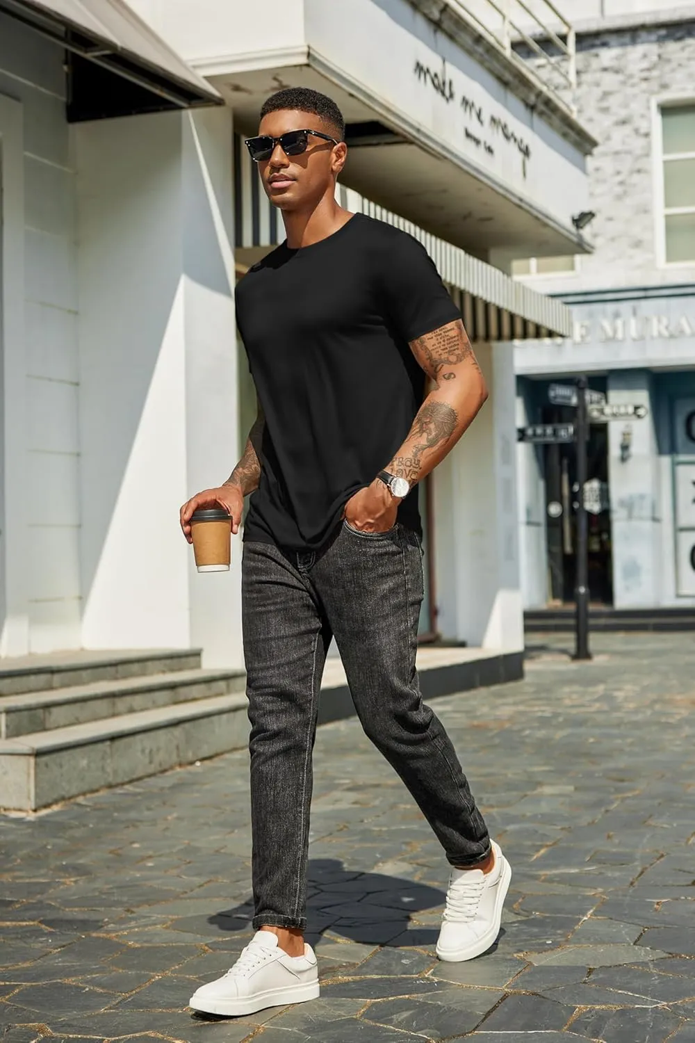 COOFANDY Men's Short Sleeve T-Shirts Crew Neck Casual Summer T Shirts 1-3 Pack Basic Tee Shirt