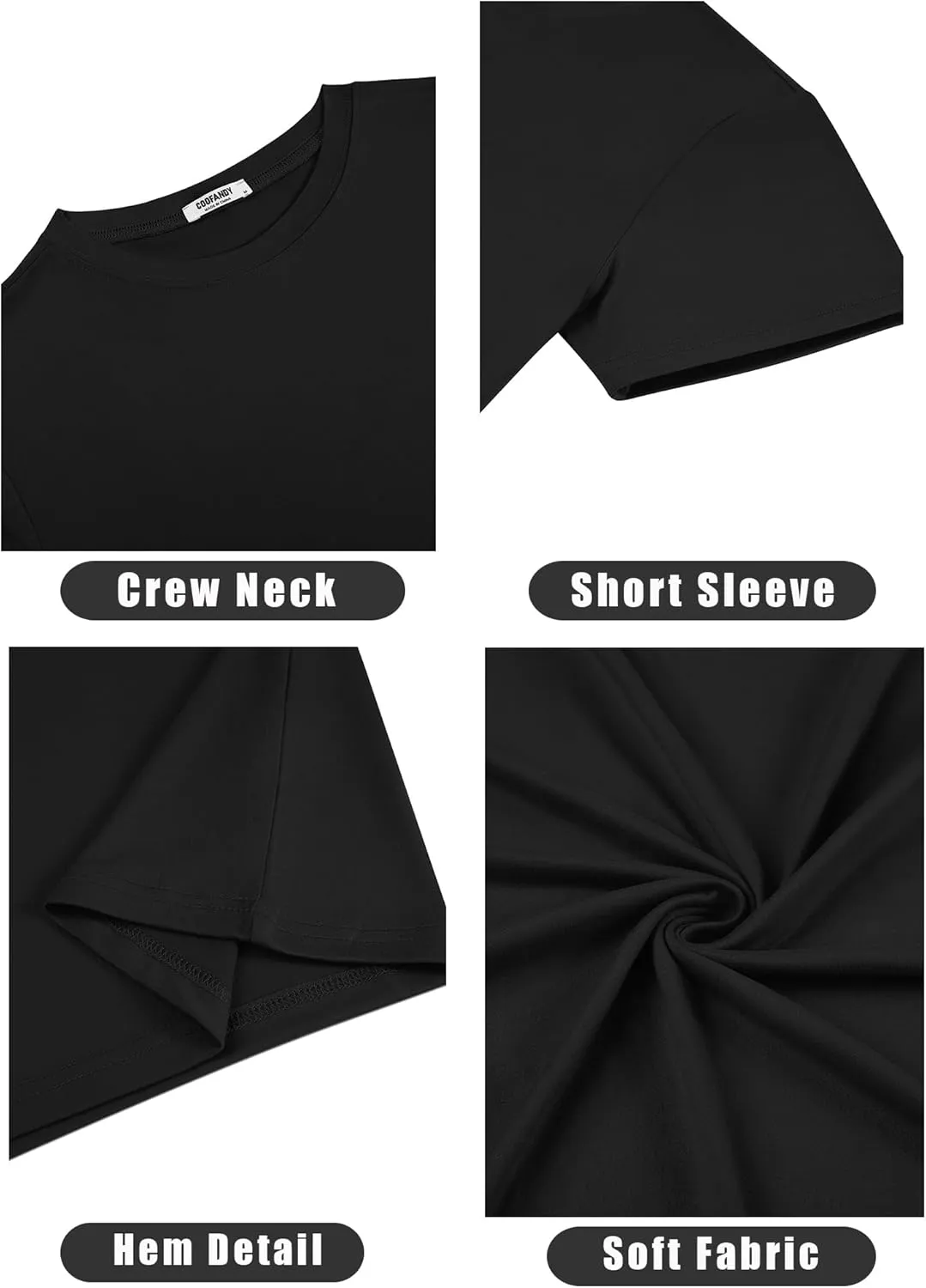 COOFANDY Men's Short Sleeve T-Shirts Crew Neck Casual Summer T Shirts 1-3 Pack Basic Tee Shirt