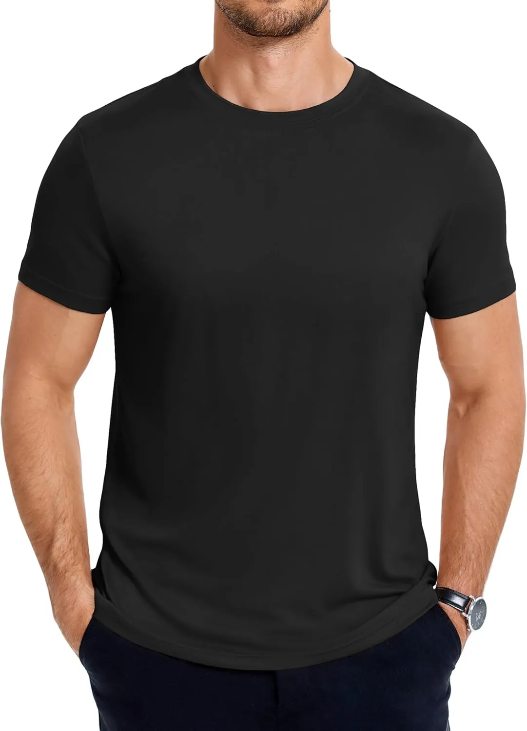 COOFANDY Men's Short Sleeve T-Shirts Crew Neck Casual Summer T Shirts 1-3 Pack Basic Tee Shirt
