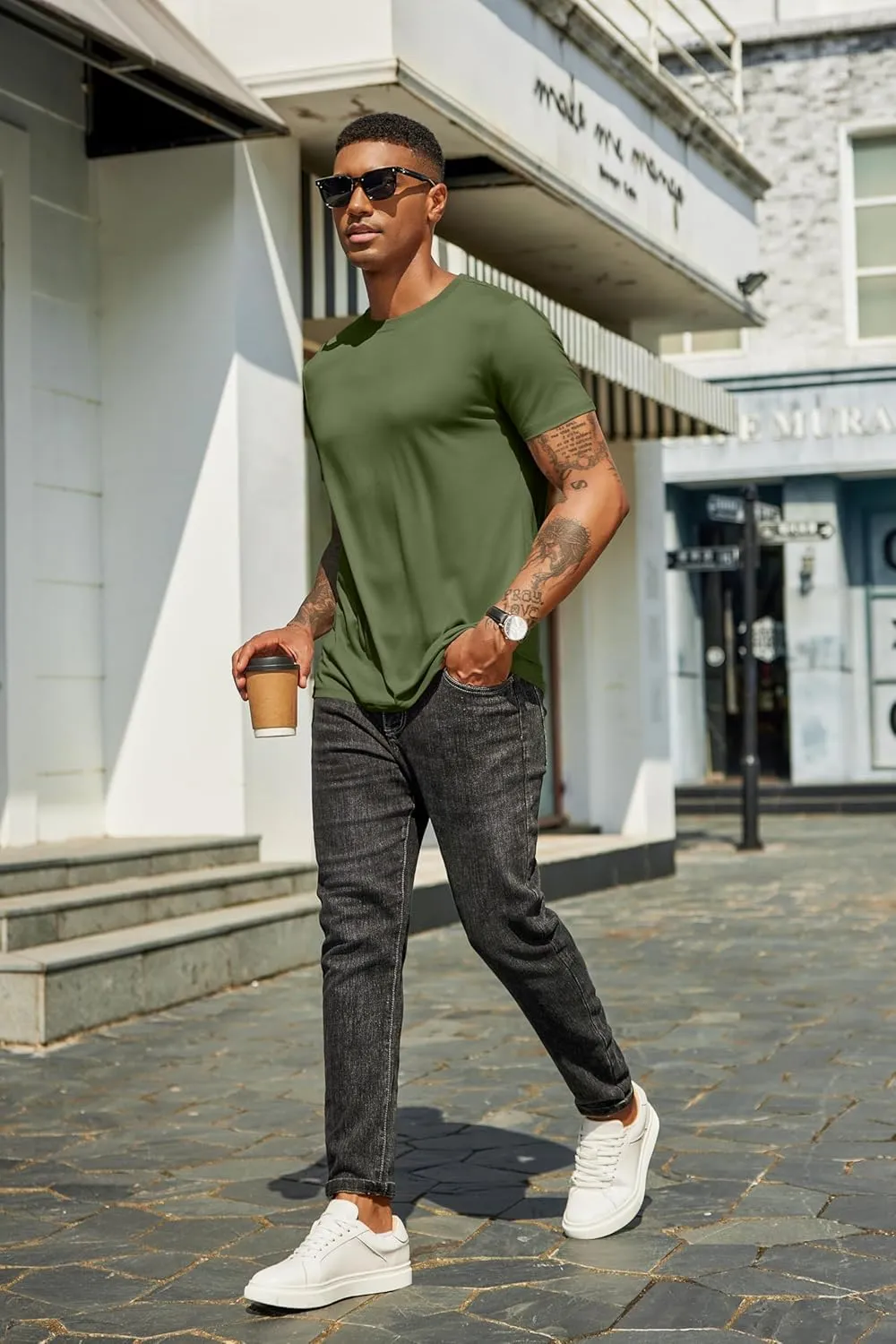COOFANDY Men's Short Sleeve T-Shirts Crew Neck Casual Summer T Shirts 1-3 Pack Basic Tee Shirt