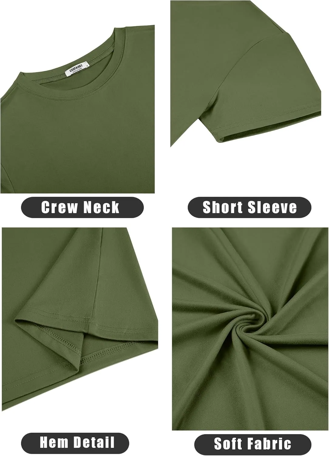 COOFANDY Men's Short Sleeve T-Shirts Crew Neck Casual Summer T Shirts 1-3 Pack Basic Tee Shirt