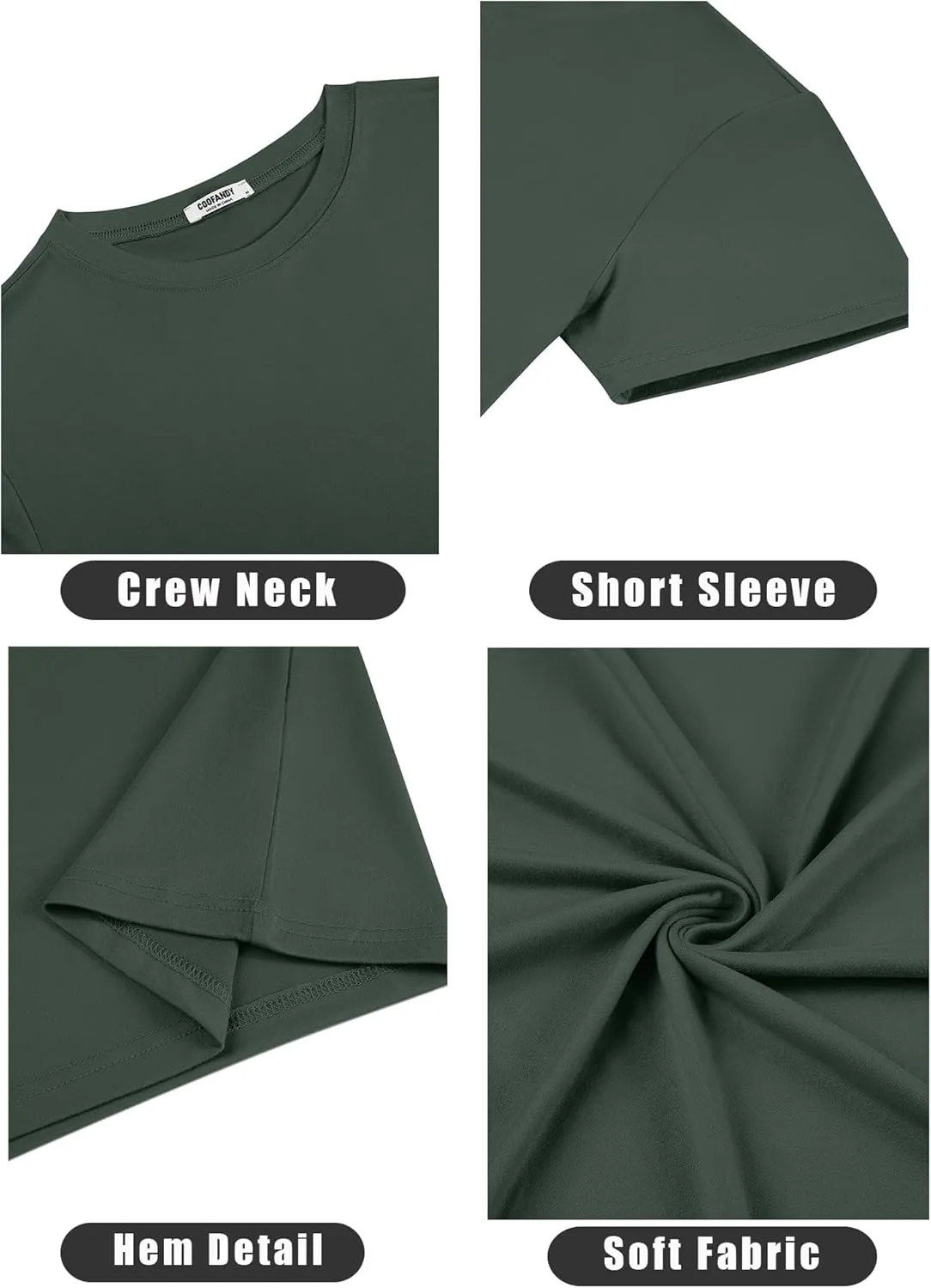 COOFANDY Men's Short Sleeve T-Shirts Crew Neck Casual Summer T Shirts 1-3 Pack Basic Tee Shirt
