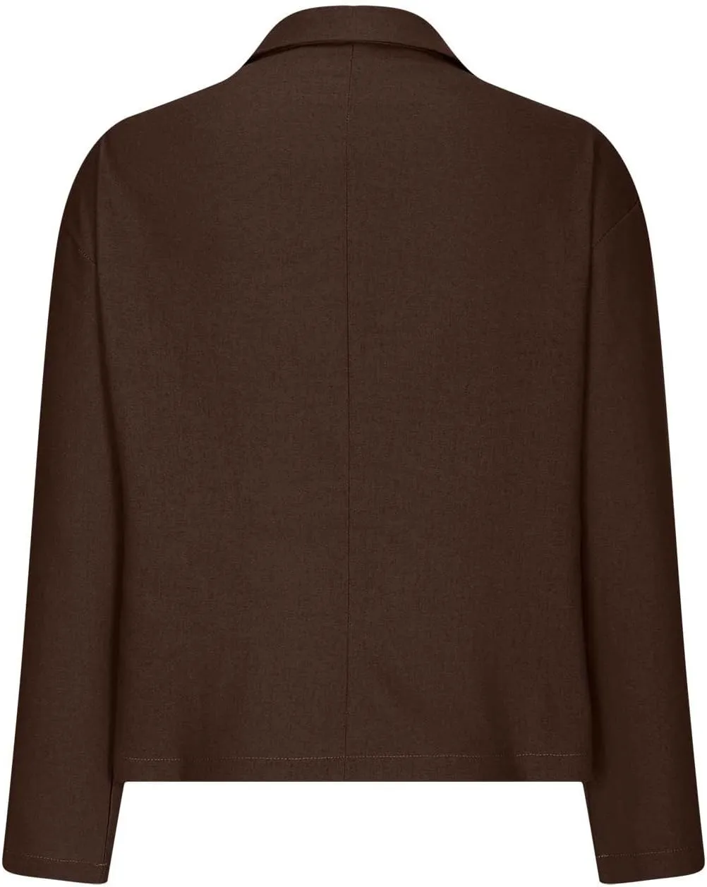 Cotton Linen Blazer for Womens Casual Long Sleeve Button Front Lapel Jackets Loose Lightweight Suit Jackets Blazer
