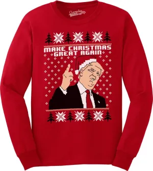 Crazy Dog T-Shirts Make Christmas Great Again Funny Ugly Christmas Sarcastic Graphic Men Sweatshirt