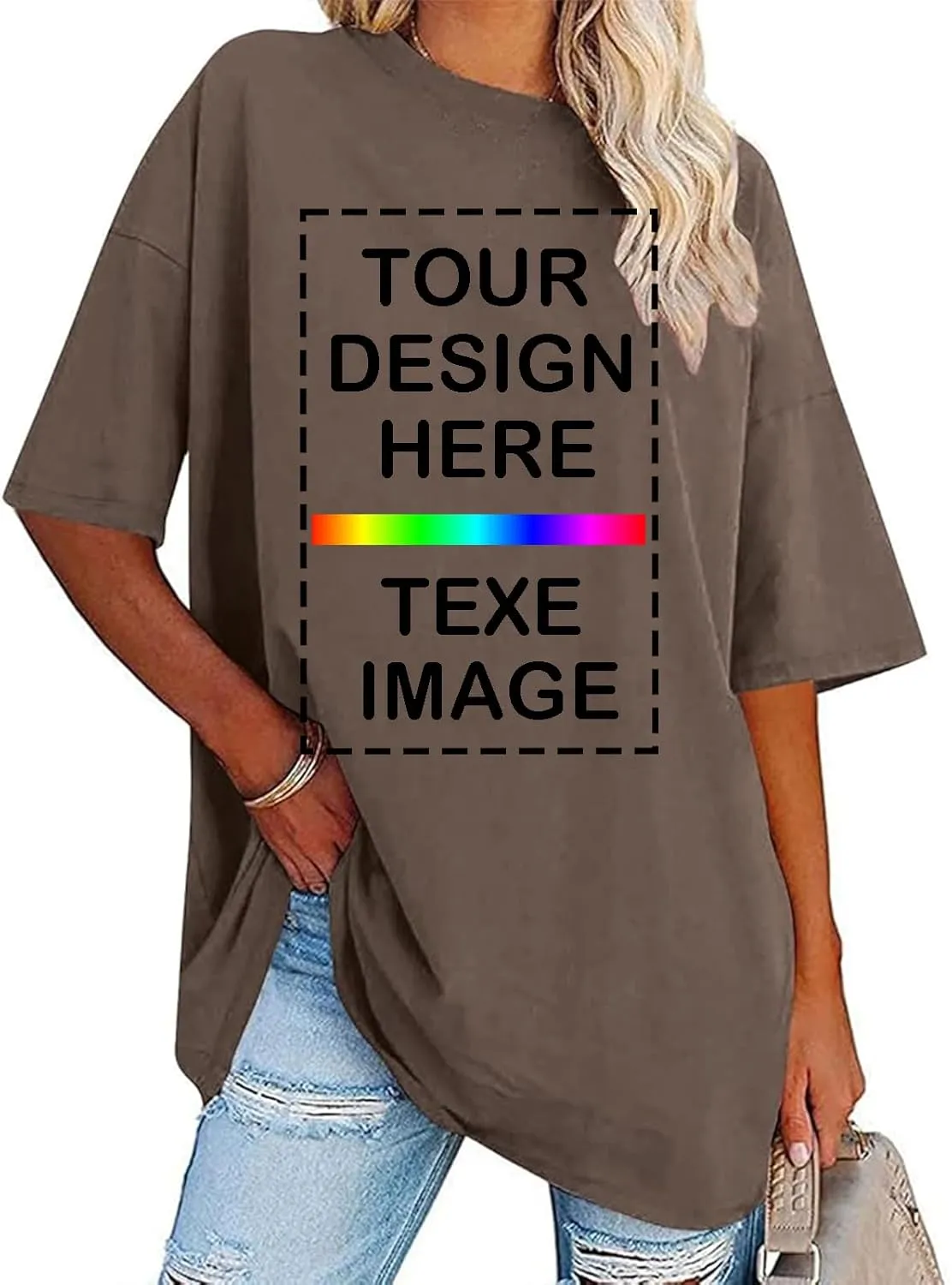 Custom T Shirts for Women Men Design Your Own Shirt Add Text/Image/Logo Graphic Tee Printed Photo Front/Back