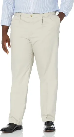 Dockers Men's Classic Fit Signature Lux Cotton Pleated Stretch Pants (Regular and Big & Tall)