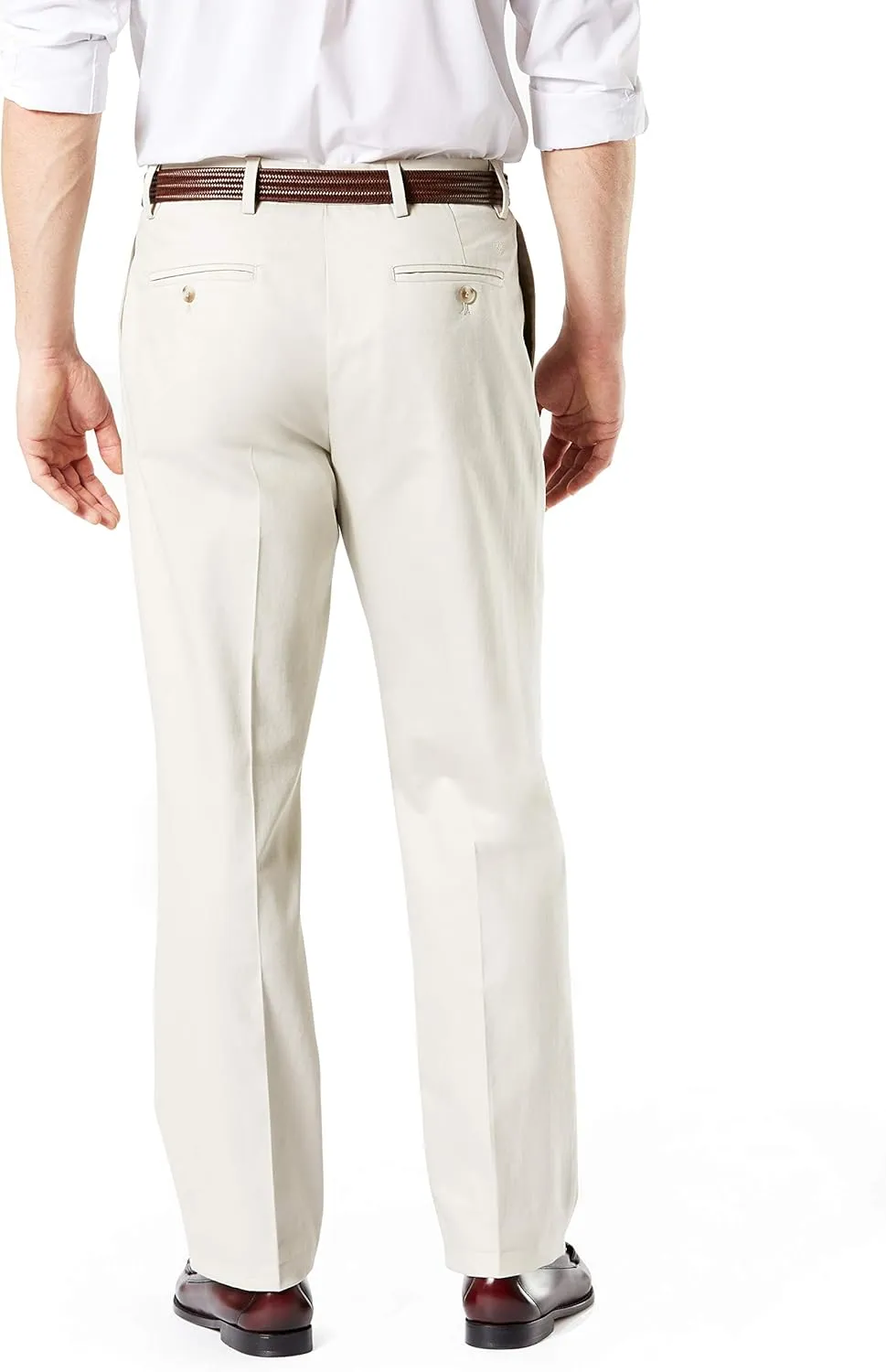 Dockers Men's Classic Fit Signature Lux Cotton Pleated Stretch Pants (Regular and Big & Tall)