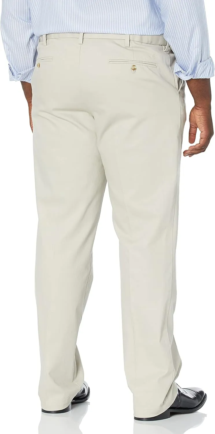 Dockers Men's Classic Fit Signature Lux Cotton Pleated Stretch Pants (Regular and Big & Tall)