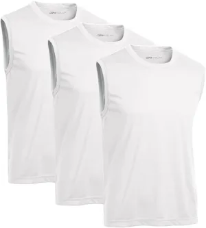DRIEQUIP Mens Sleeveless Moisture Wicking Muscle T-Shirts. XS-4XL