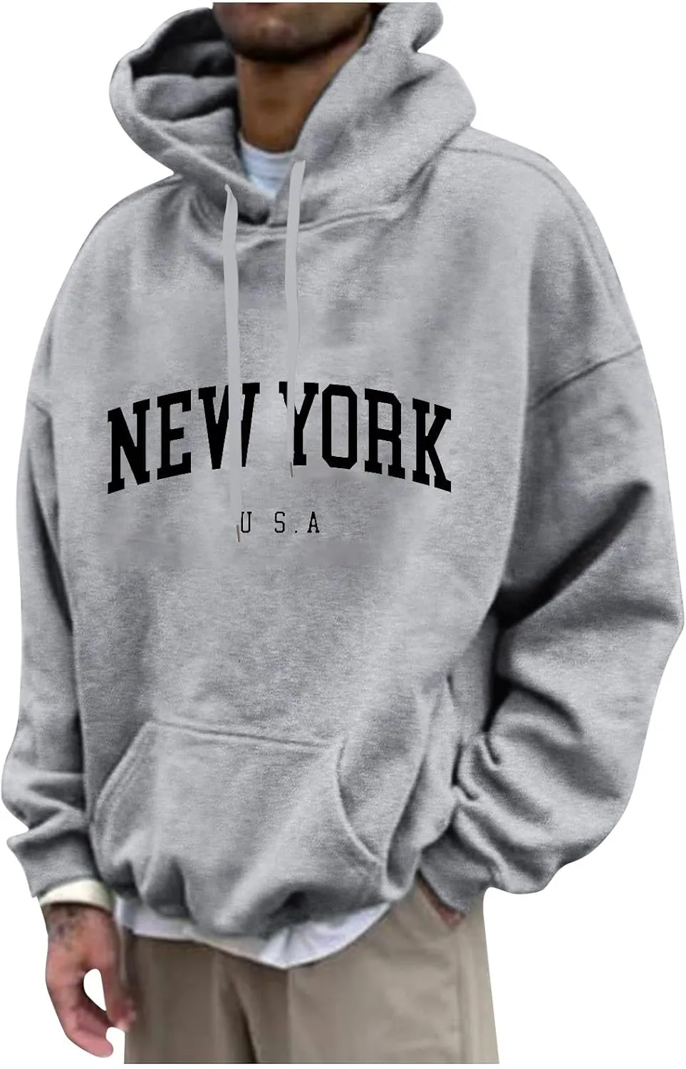 DuDubaby Mens Hoodies Print Fashion Loose Unisex Oversized Lightweight Long-Sleeved Fall Hoodies With Designs