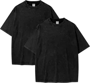 FAIABLE Mens T-Shirts Oversized Vintage Tees Unisex Heavyweight Cotton T Shirts for Men Classic Short Sleeve Tee Shirts