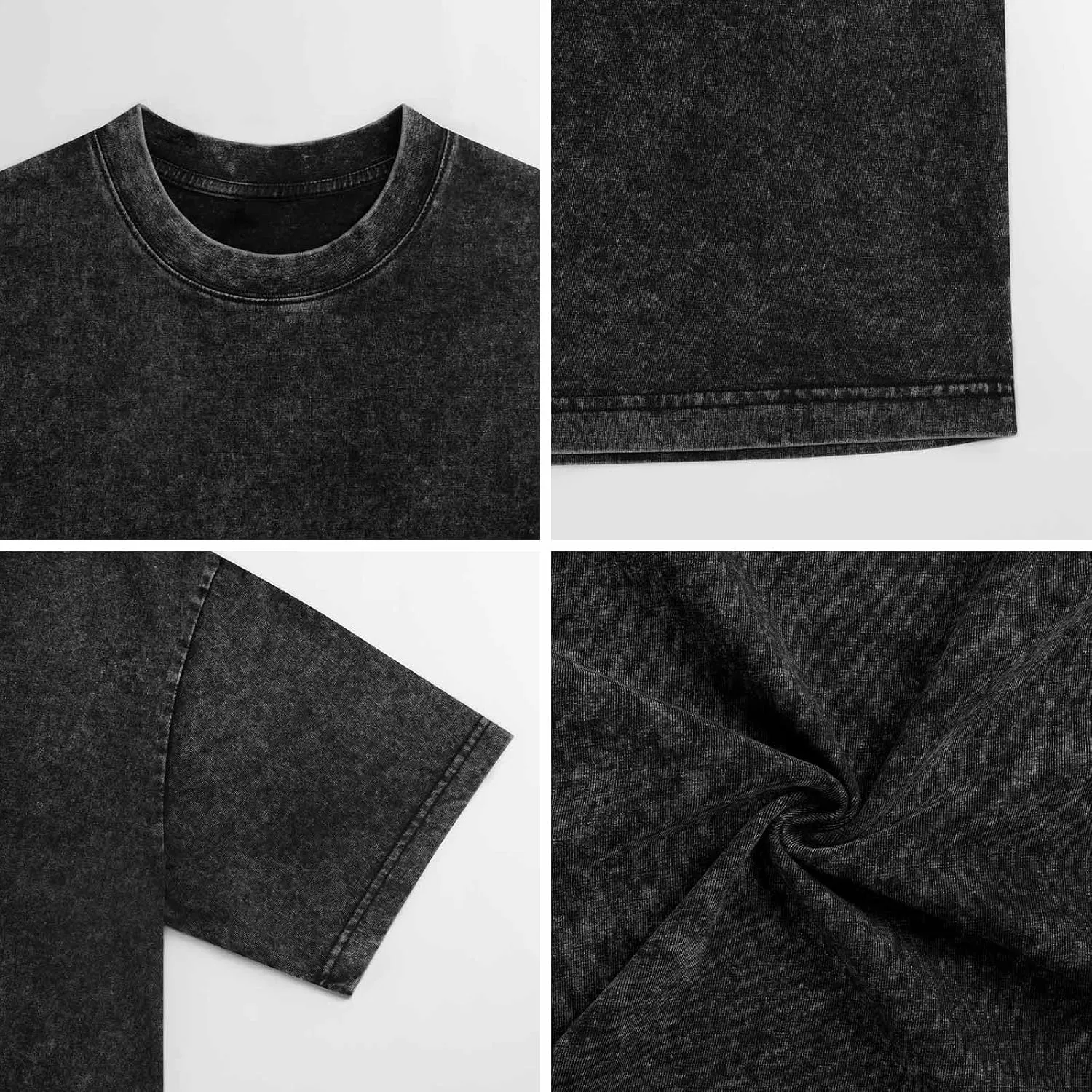 Fashion Cotton Mens Vintage T Shirts Crew Neck Drop Shoulder Oversized T Shirt Washed Printed Graphic Tee