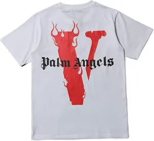 Fashion Men's Short Sleeved T-Shirt V Letter Printed Tops Casual Couple T-Shirt Hip Hop Short Sleeved Tops