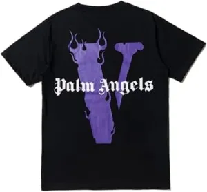 Fashion Men's Short Sleeved T-Shirt V Letter Printed Tops Casual Couple T-Shirt Hip Hop Short Sleeved Tops