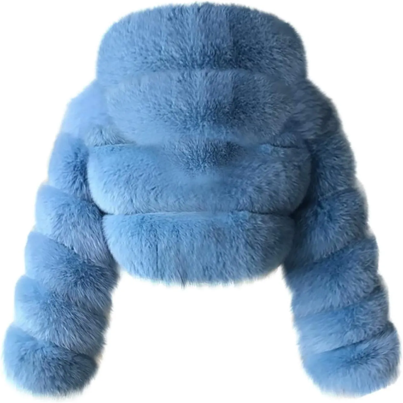 Faux Fur Coats for Women Winter Zip Up Cropped Faux Fur Jackets Ladies Sexy Fluffy Warm Fuzzy Teddy Jacket