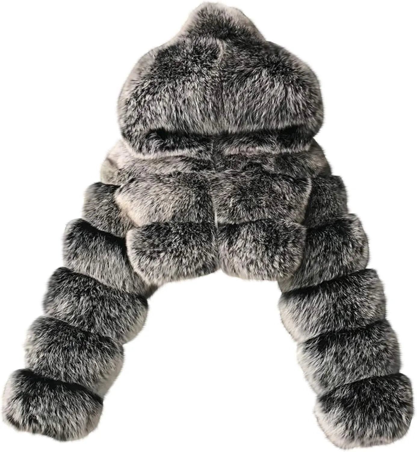 Faux Fur Coats for Women Winter Zip Up Cropped Faux Fur Jackets Ladies Sexy Fluffy Warm Fuzzy Teddy Jacket