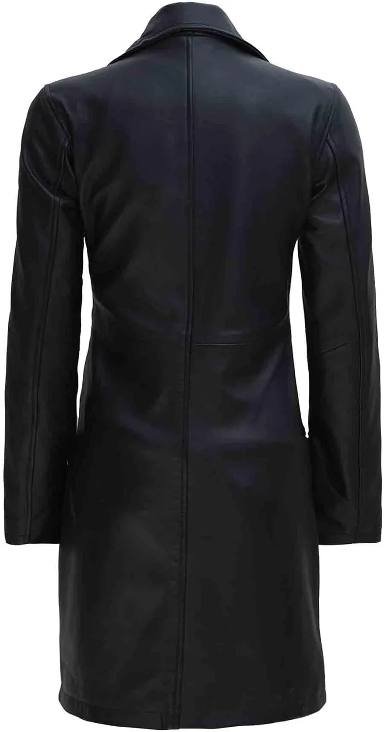 fjackets Lambskin Leather 3/4 Coat - A Fusion of Timeless Style & Modern Sophistication for Women