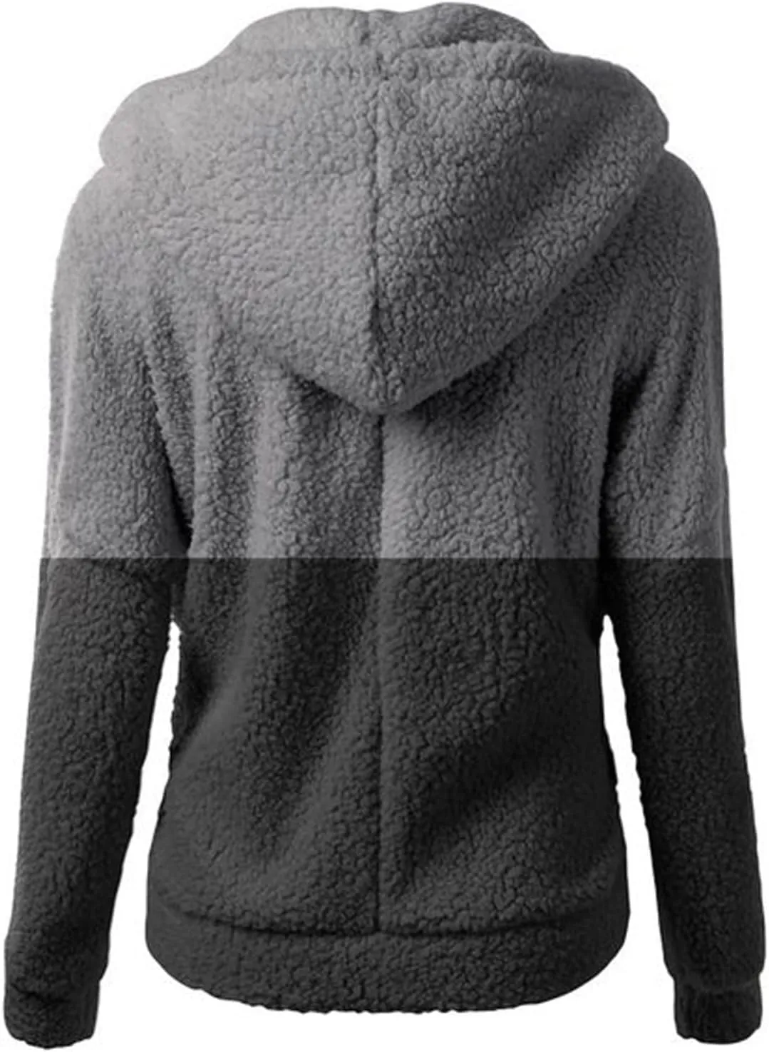Fleece Jackets Women Fall Winter Coat Soft Fuzzy Jacket Zip Up Hoodie Plus Size Warm Thermal Outerwear with Pokcets