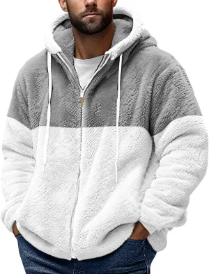Fuzzy Hoodie Men Fleece Sweater Lightweight Jackets Long Sleeve Classic Multicolor Sweatshirts