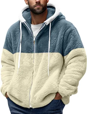 Fuzzy Hoodie Men Fleece Sweater Lightweight Jackets Long Sleeve Classic Multicolor Sweatshirts