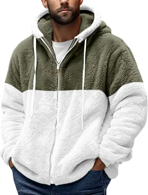 Fuzzy Hoodie Men Fleece Sweater Lightweight Jackets Long Sleeve Classic Multicolor Sweatshirts