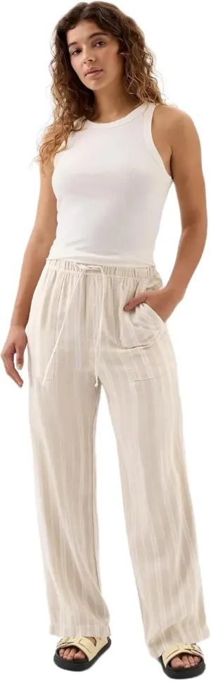 GAP Women's Wide Leg Linen Pull on Pant
