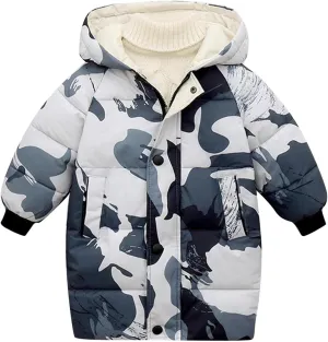 Girls Boys Winter Outerwear Hooded Down Coat Packable Thick Warm Puffer Down Jacket Kids Winter Snow Coat