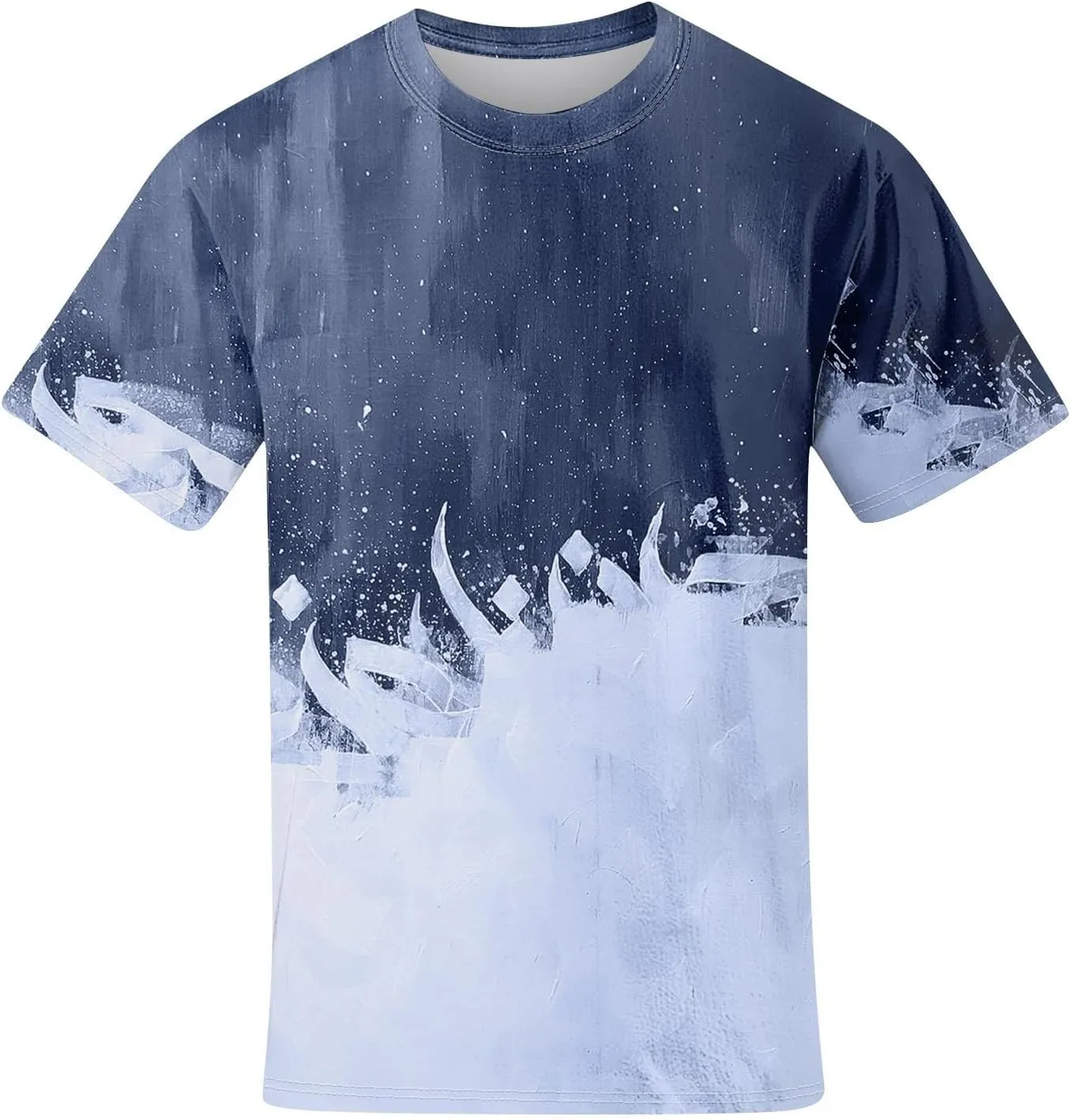 Graphic Shirts for Men Casual Fashion Short Sleeve Printed Crewneck Big and Tall Summer Beach Tshirts Loose Fit Shirt