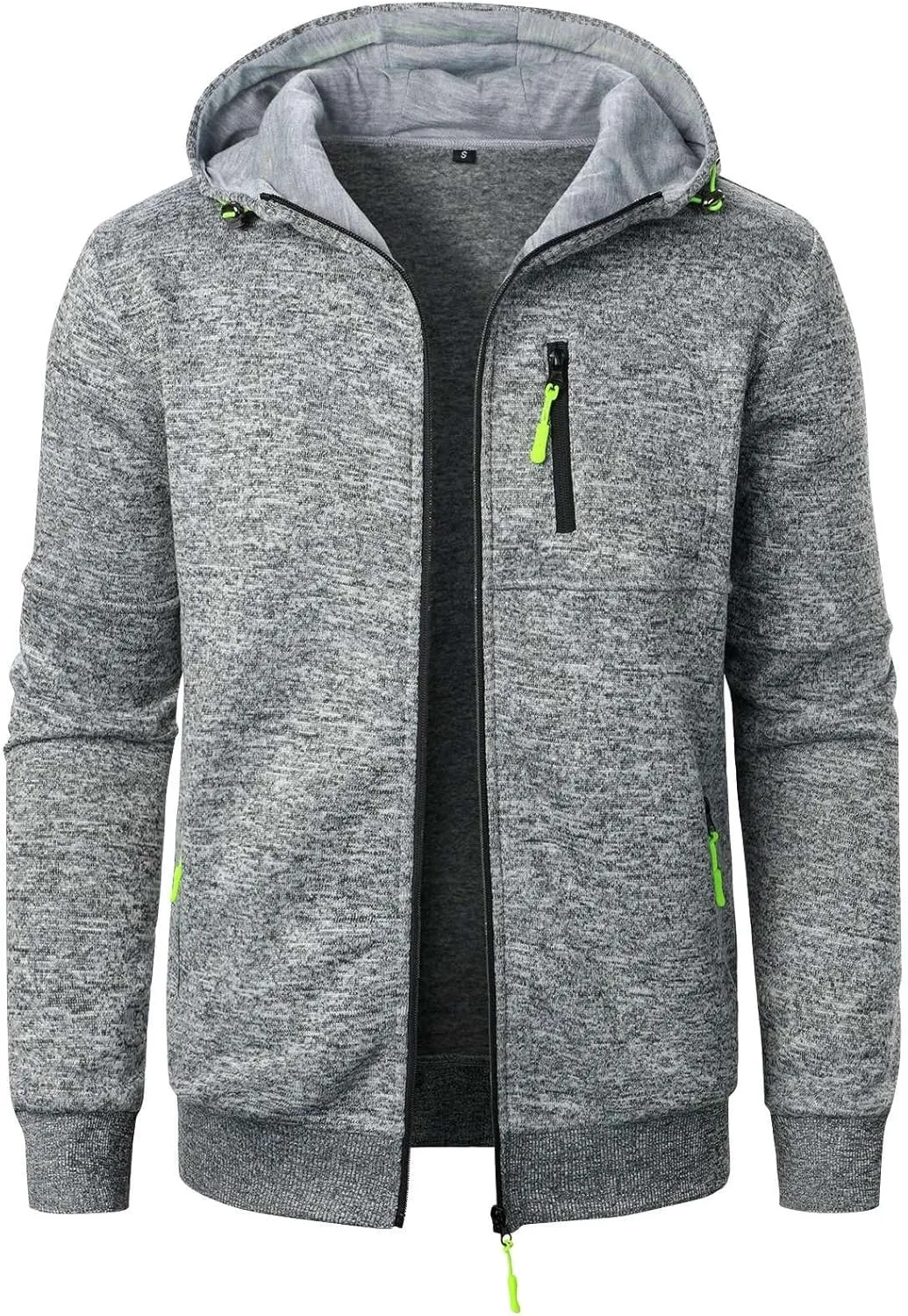 Hoodies for Men Casual with Pockets Zip long Sleeve Sweatshirt Sports Hooded Coat Fall Hoodie Casual Outerwear