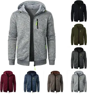 Hoodies for Men Casual with Pockets Zip long Sleeve Sweatshirt Sports Hooded Coat Fall Hoodie Casual Outerwear