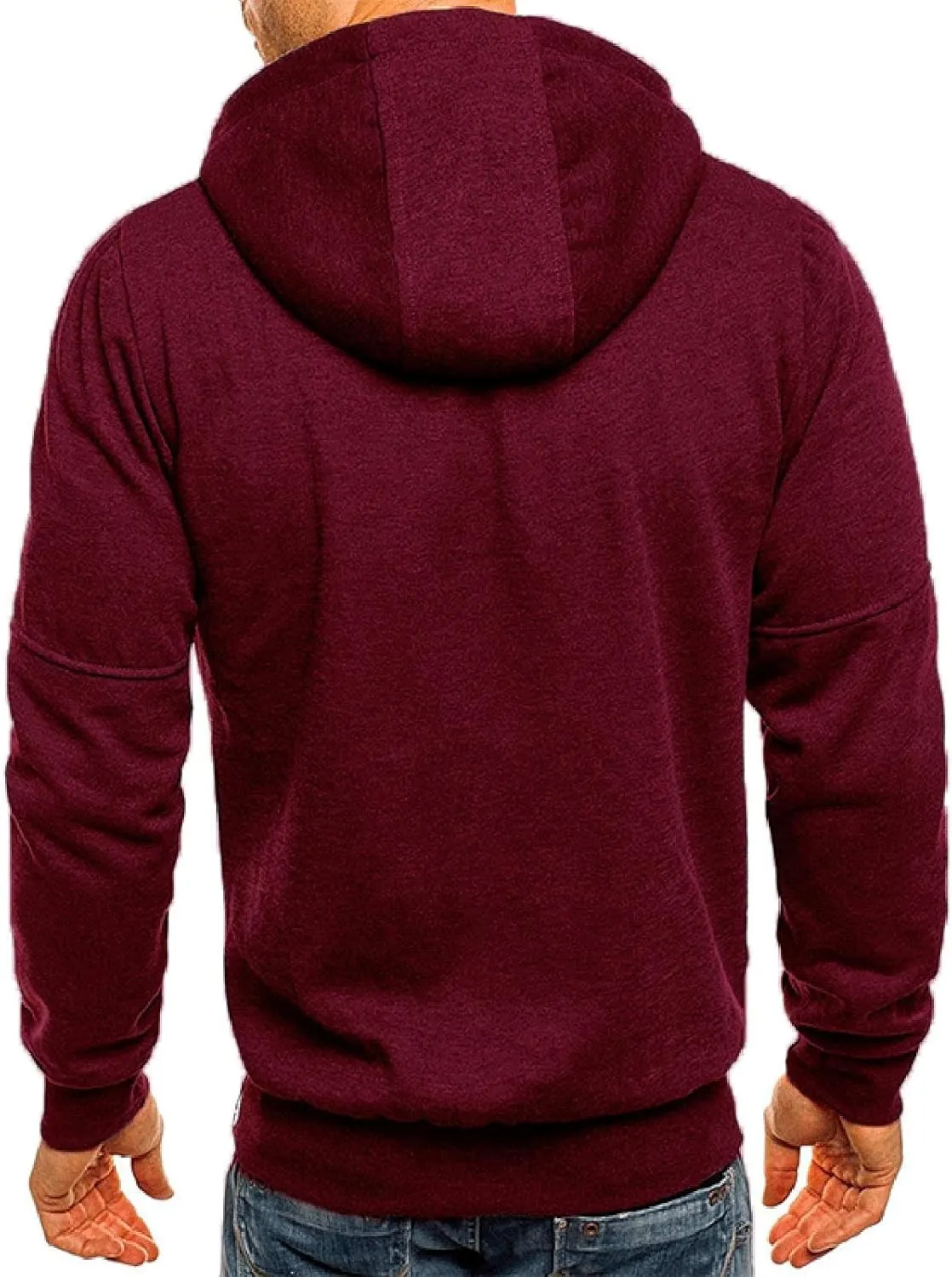 Hoodies for Men Full Zip Lightweight Sweatshirt Winter Fashion Hooded Casual Sports Tops with Pockets