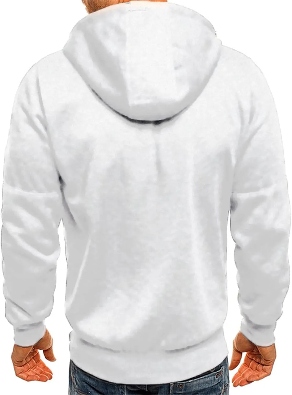 Hoodies for Men Full Zip Lightweight Sweatshirt Winter Fashion Hooded Casual Sports Tops with Pockets
