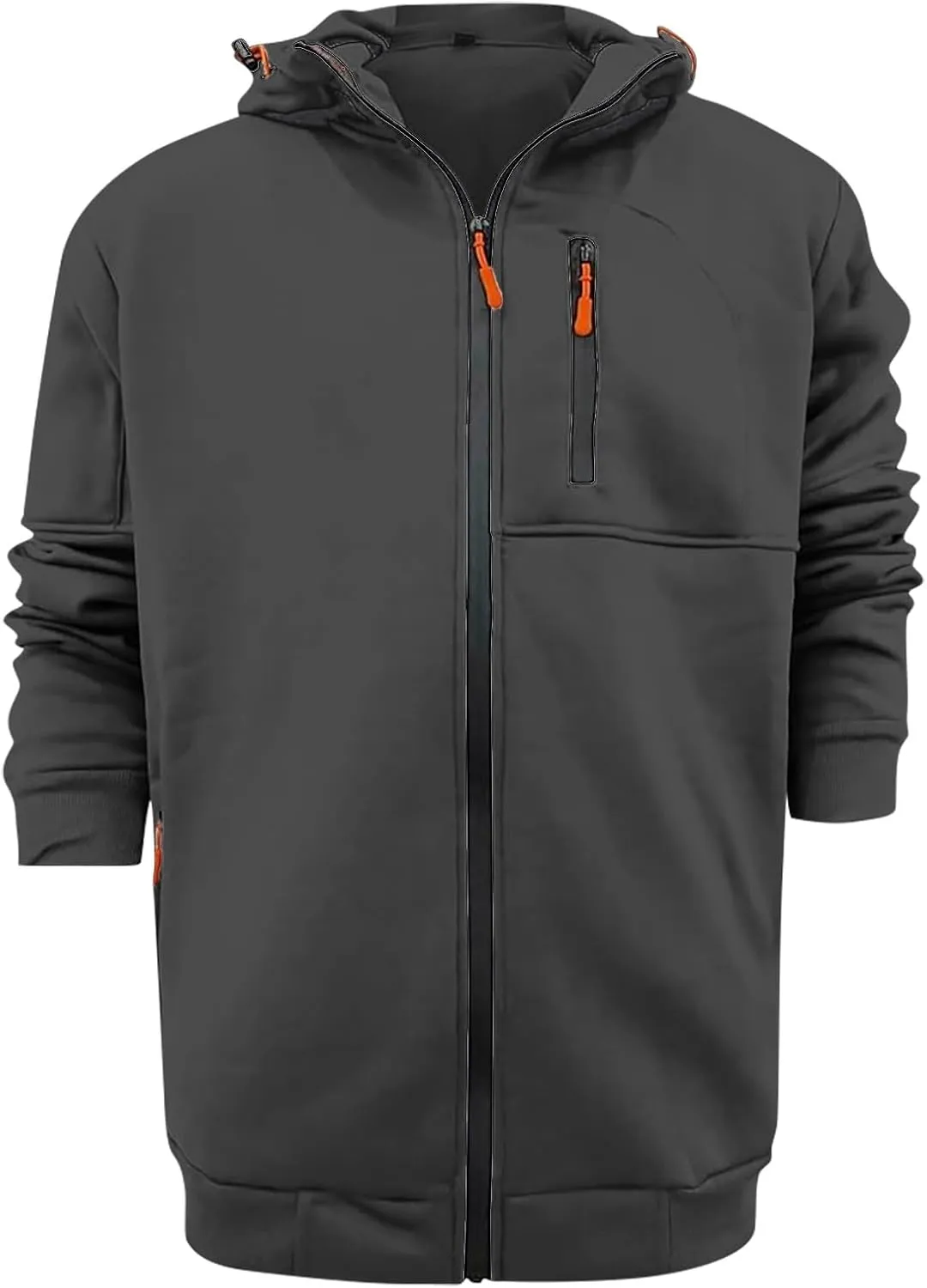 Hoodies for Men Full Zip Lightweight Sweatshirt Winter Fashion Hooded Casual Sports Tops with Pockets